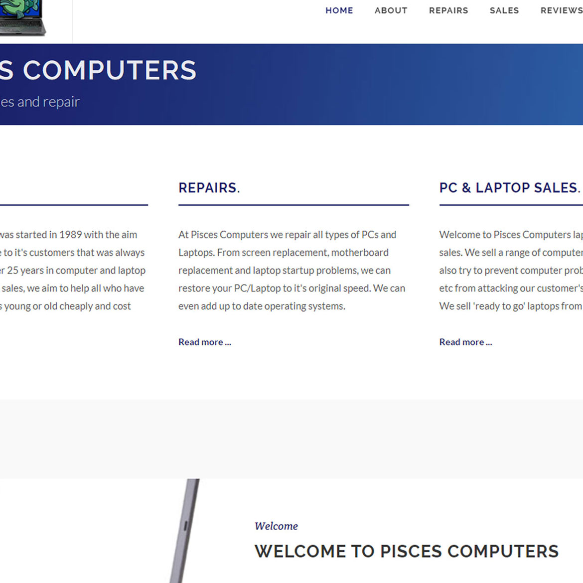Computer repairs website